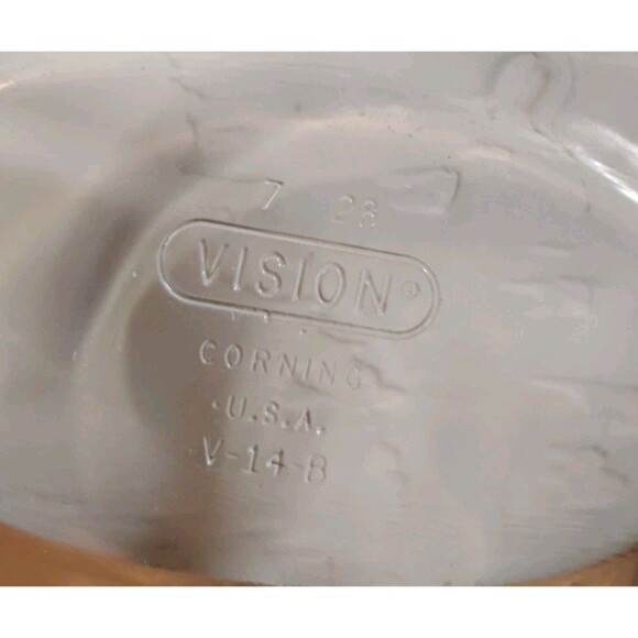 Vision Pyrex Cookware Amber Mini Oval Casserole Dish With Dome Lid V14B USA - Picture 6 of 7